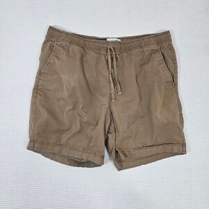 Old Navy Jogger Built-In Flex Shorts Mens Large Brown Elastic Waist Drawstring